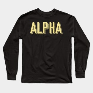 Alpha Sunshine Letter Long Sleeve T-Shirt